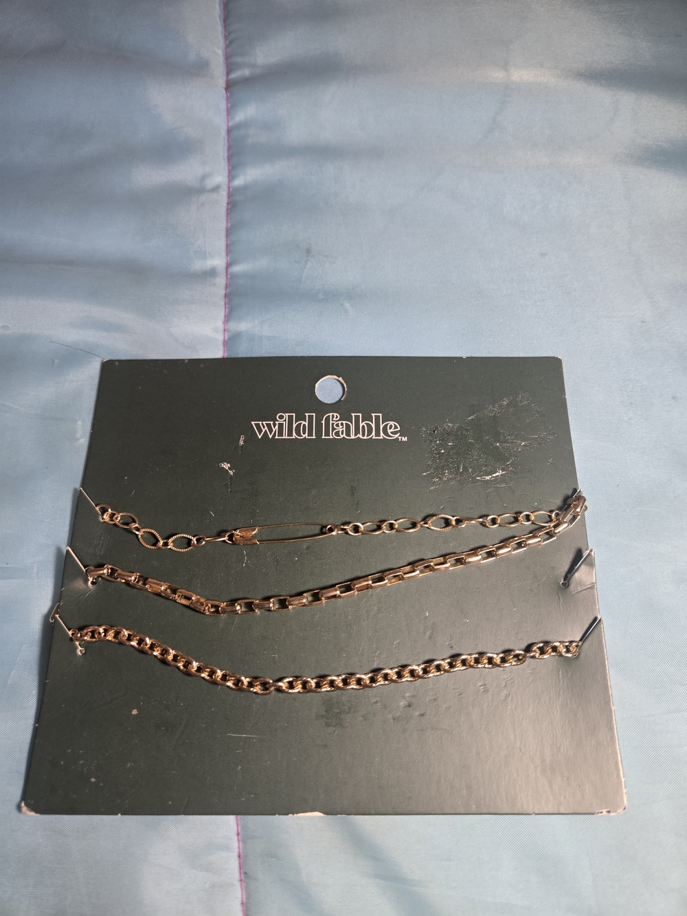 Wild Fable Rose Gold Layered Chain Bracelet Set